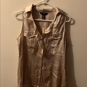 White House Black Market silk sleeveless blouse